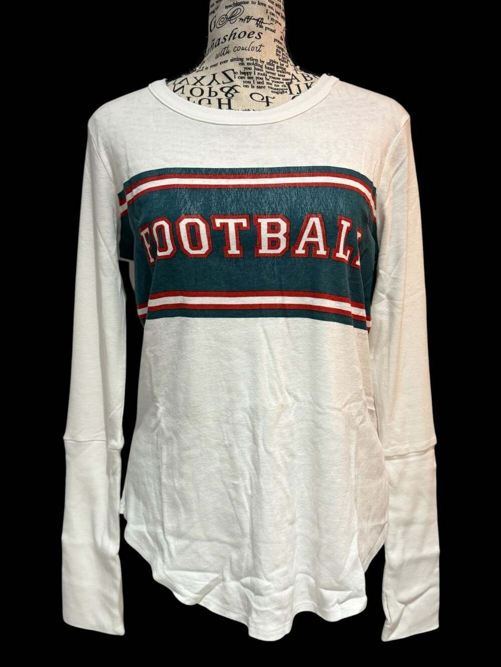 Chaser Women's Long Sleeve Football Graphic T-Shirt